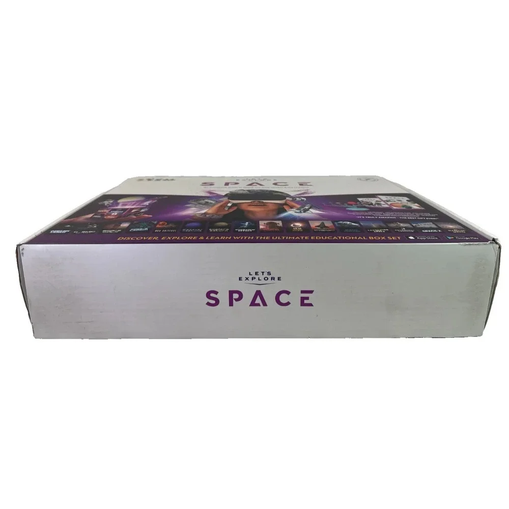 Let's Explore VR Headset Space STEM Kit Books Cube Model